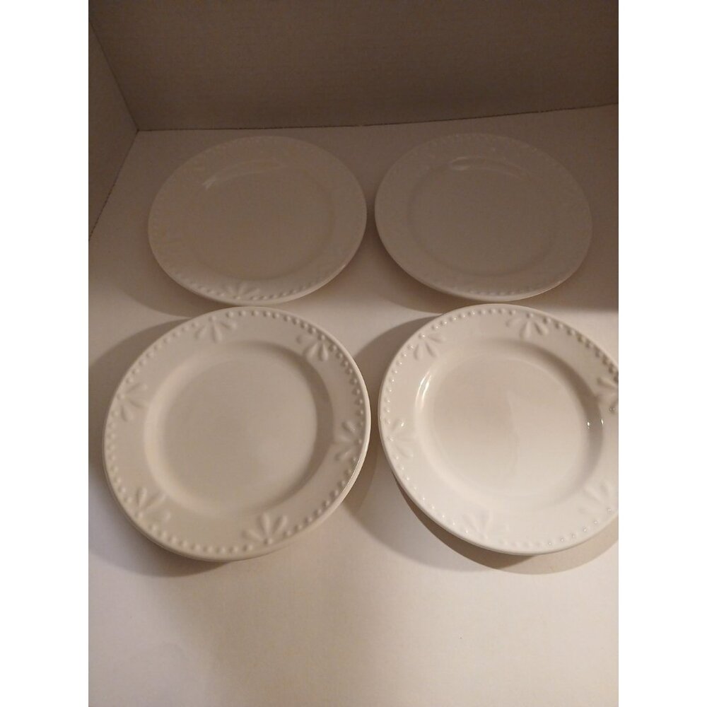 Lot Of 4 Totally Today Made In China 6 3/4 Inch Saucer Plate White